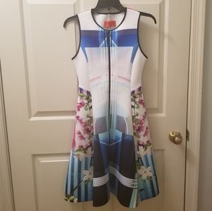 Clover Canyon Flare Zip Up Neoprene Dress